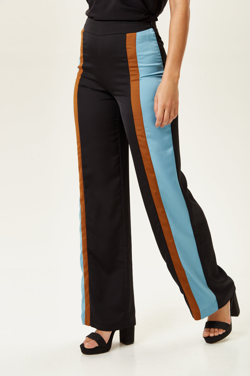 
                  
                    Divine Grace Colour Block Wide Leg Trousers in Navy and Blue
                  
                