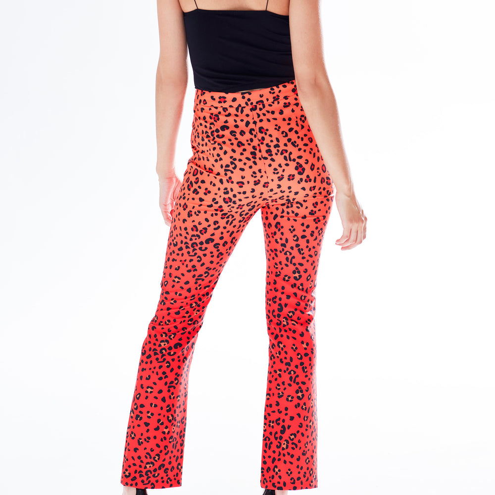 
                  
                    Liquorish Leopard Print Ombre Suit Trousers In Red, Orange And Black
                  
                