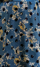 Liquorish Gold Floral And Black Polka Dot Print Mini Wrap Dress With Long Sleeves In Petrol Blue
