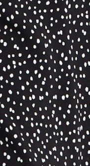 Liquorish Polka Dot Midi Wrap Dress In Black With Kimono Sleeves