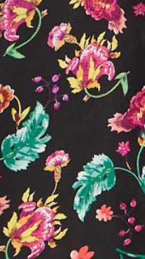 Liquorish Floral Print Shirt Dress In Multicolour & Black