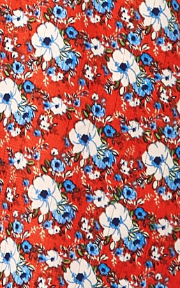 Liquorish Floral Print Smock Mini Dress With Peter Pan Collar In Red