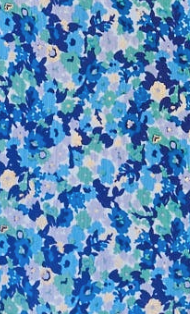 Liquorish Floral & Foil Print Midi Dress In Blue