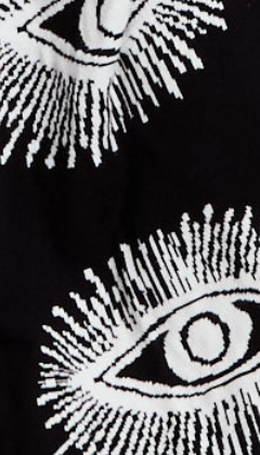 Liquorish Eye Pattern Longline Cardigan In Black