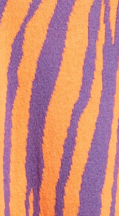 Liquorish Longline Cardigan In Orange And Purple