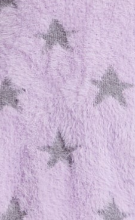 Liquorish Fluffy Grey Star Pattern Jumper In Lilac
