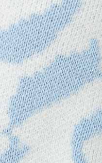 Liquorish Geometric Pattern Cardigan In Blue And White
