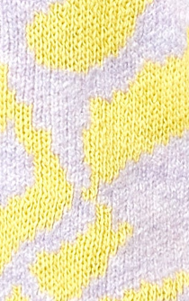 Liquorish Geometric Pattern Cardigan In Yellow And Lilac