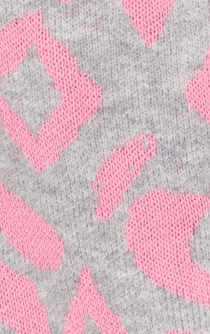Liquorish Geometric Pattern Cardigan In Pink And Grey