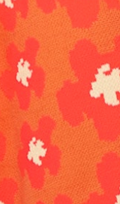 Liquorish Floral Cardigan In Orange