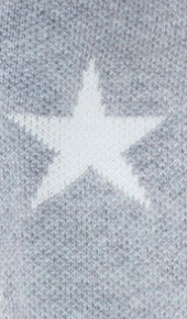 Liquorish Star Pattern V-Neck Button Down Cardigan In Grey & White