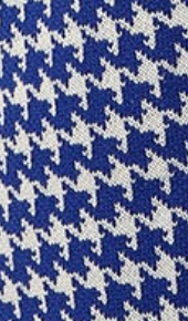 Exclusive Liquorish Midi Houndstooth Pattern Cardigan In Blue & Cream