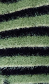 Liquorish Striped Wrap-Around Cardigan In Green & Black