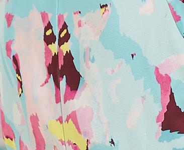 Liquorish Blue Abstract Print Mini Wrap Dress With Short Sleeves