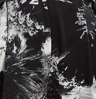 Liquorish Mono Abstract Print Jumpsuit With Long Sleeves