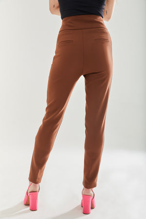 Liquorish Brown Skinny Trousers