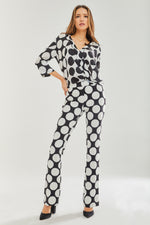 Liquorish Oversized Spot Wrap Blouse