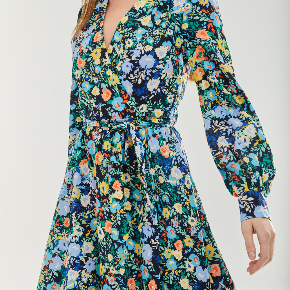 
                  
                    Liquorish Floral Print Midi Wrap Dress In Multicolour
                  
                